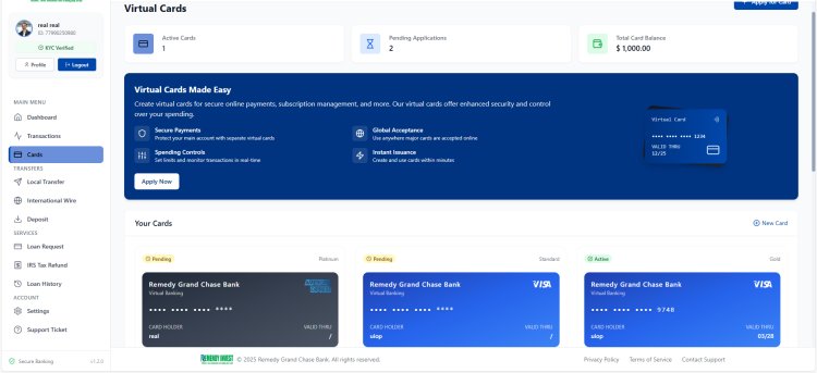 Grand Remedy Bank - The Ultimate Online Banking PHP Laravel Script