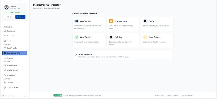 Grand Remedy Bank - The Ultimate Online Banking PHP Laravel Script