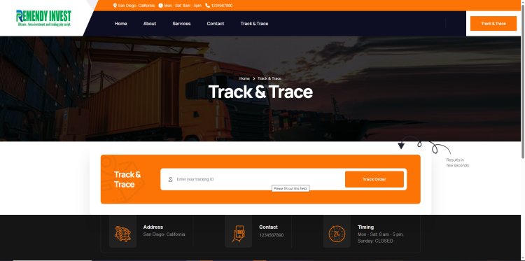 RemedyCourier V8.1 – Powerful Laravel Courier & Parcel Tracking Script